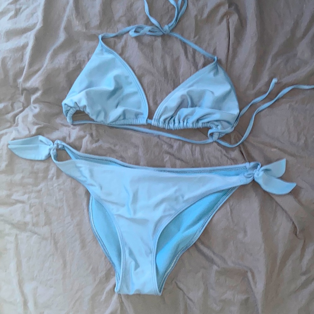 Blue String Bikini